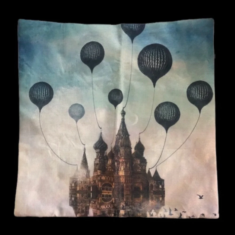 Russian orthodox steampunk balloon pillowcase